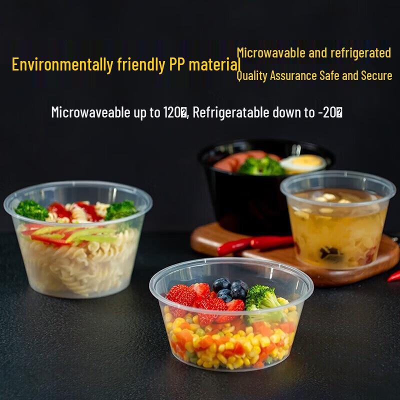 Xingboyuan 750ml Round Disposable PP Plastic Food Containers with Lids