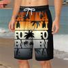 Summer Men's 3D Printed Beach Pants Fashion Versatile Trend Breathable Casual Vacation Style
