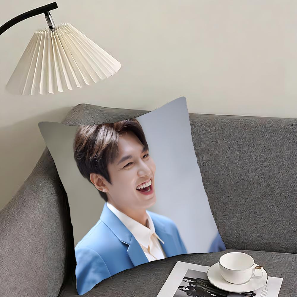 korean Lee MinHo Cushion Cover Reversible Plush Pillow Cover – For car, sofa, bedroom, perfect as a gift.