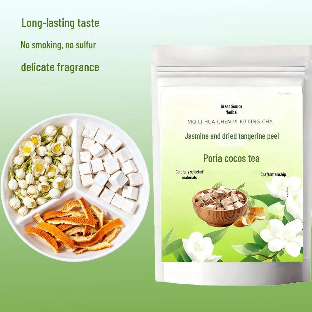 Jasmine Poria Peel Herbal Tea Bags - 100g Triangular Packaging