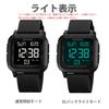 Datirzyx digital watch for uppercase waterproof arm sports double time with alarm Japanese manual included Easy-to-read men, display, watch, men's