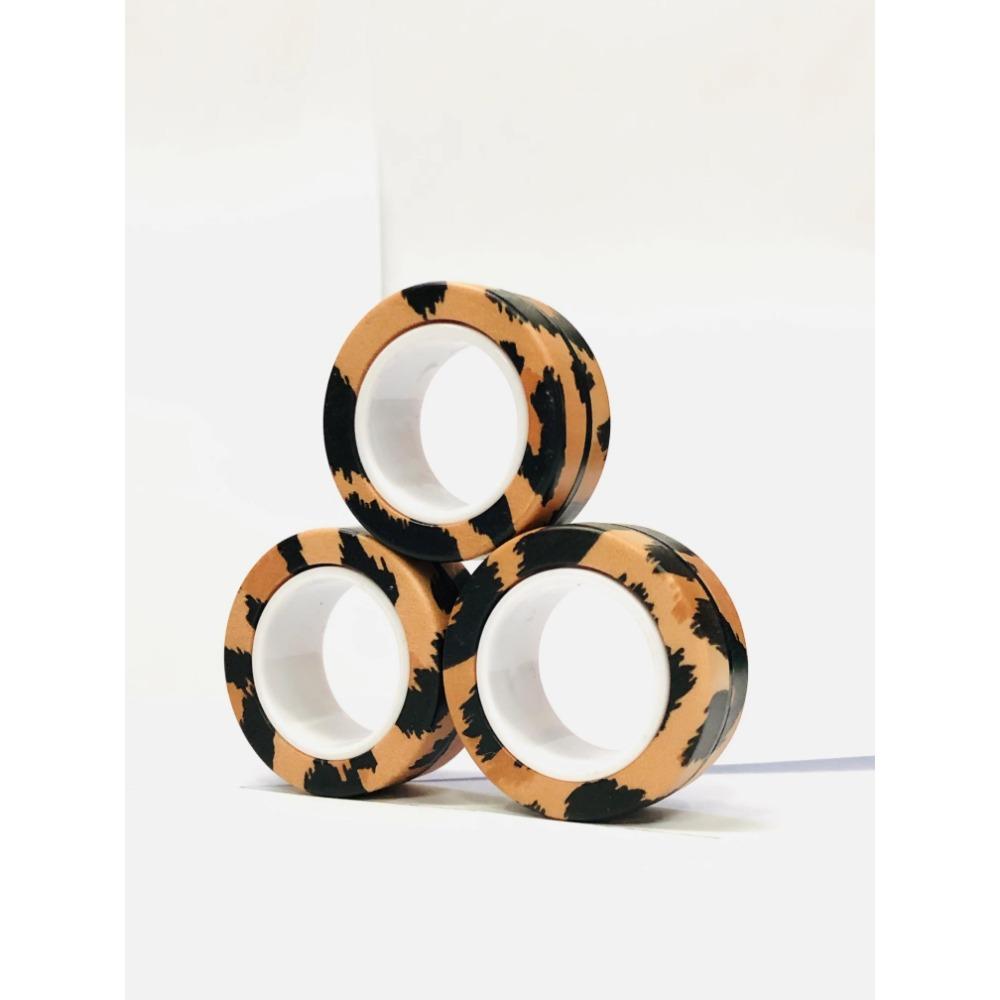 3 adet Parmak Manyetik Yüzük Renkli Fidget Oyuncak Seti Yetişkin Mıknatıslı Dönen Yüzükler Stres Azaltma Anksiyete Giderme Terapisi