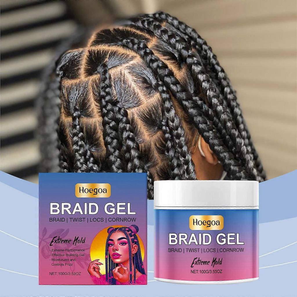 Hoegoa Hair Braiding And Styling Gel, Nourishes, Moisturizes And Maintains Shiny Hair