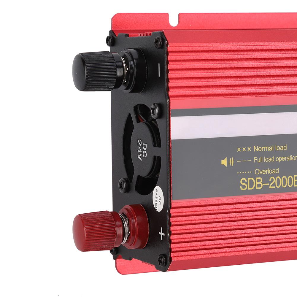 2000W Portable Inverter Solar Power Inverter for Home (12V To /LCD)
