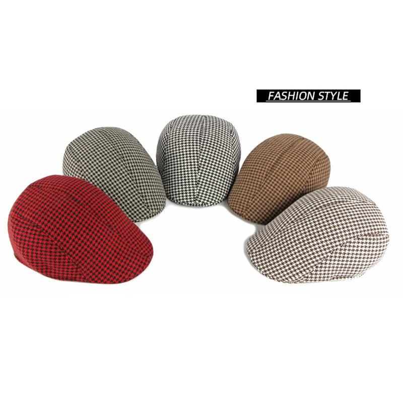 British Plaid Beret Newsboy Caps for Men Spring Autumn Outdoor Vintage Flat Cap Gatsby Painters Hats Driver Ivy Hat Hombre Boina