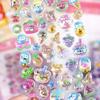 3D Animal Stickers Japanese Style Crystal Decals for Kids Crafts Phone Decor Stereo Cute Scrapbook Journal Sticker Supplies 1pcs