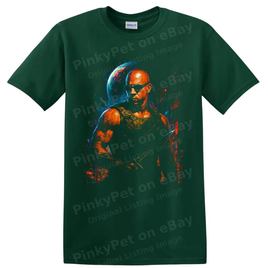 Riddick The Chronicles of Riddick Sci Fi Warrior T Shirt Cosmic Art Tee Space