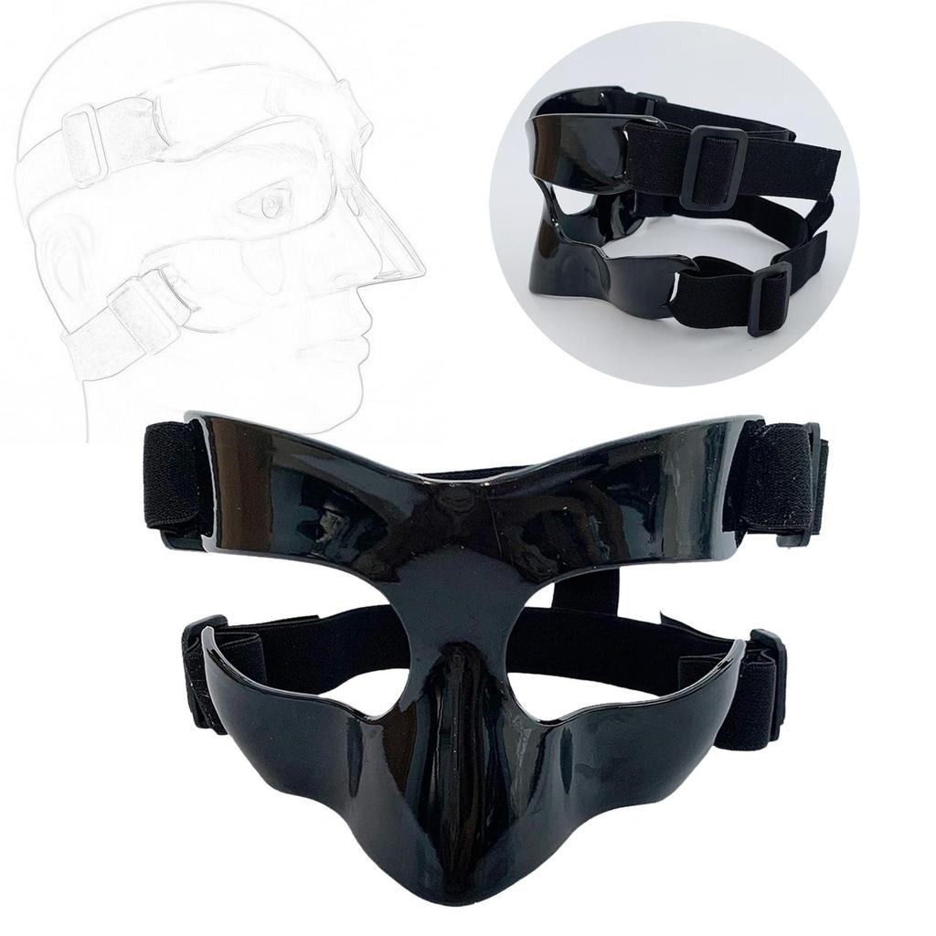 Basketball Mask, Face Nose Guard, Elastic Strap Mask for Broken Nose, Protector Shield