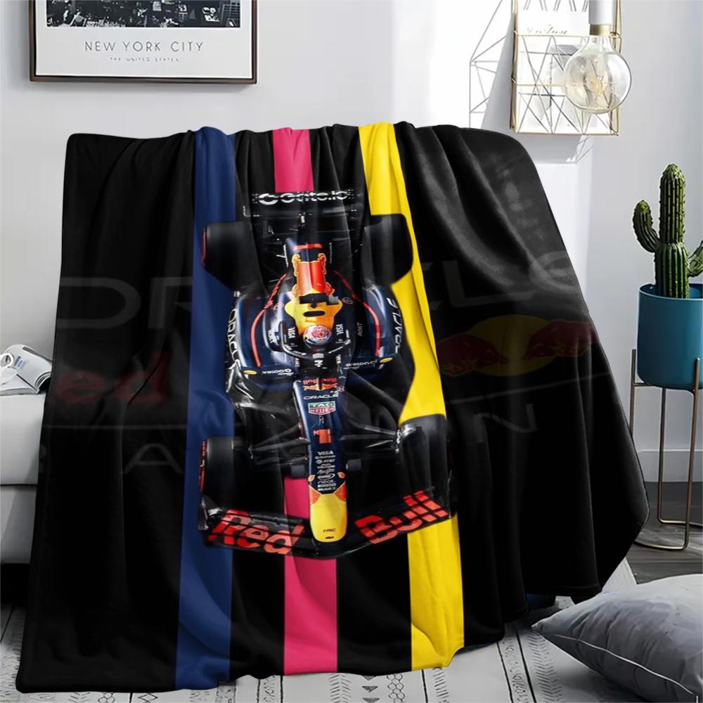 1 Stück Red Bull Racing Aufdruck Flanelldecke, Hohe Qualität, Bequem für alle Jahreszeiten, Heimdekoration, Wärme und Komfort, Perfekt für Weihnachtsgeschenke