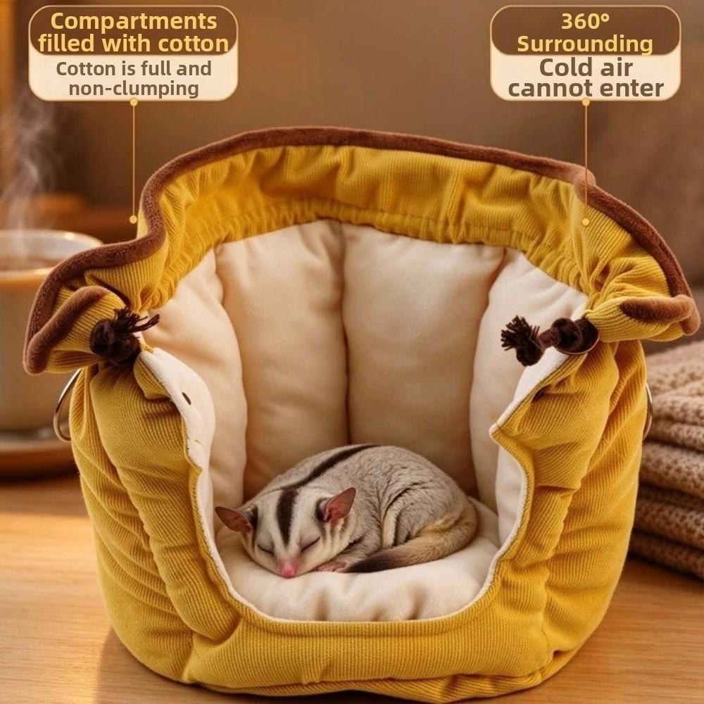 Soft Warm Small Pet Sleeping House Bite Resistant Pet Hanging Hammock Indoor Winter