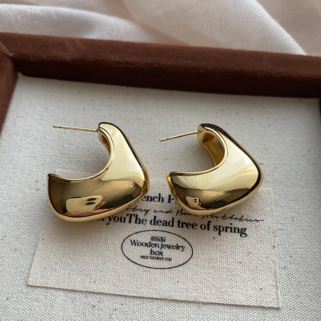 Simple Crescent Earrings, Earrings, Cold High-end Design Earrings, Mirror Gloss Temperament, Personalized Earrings.