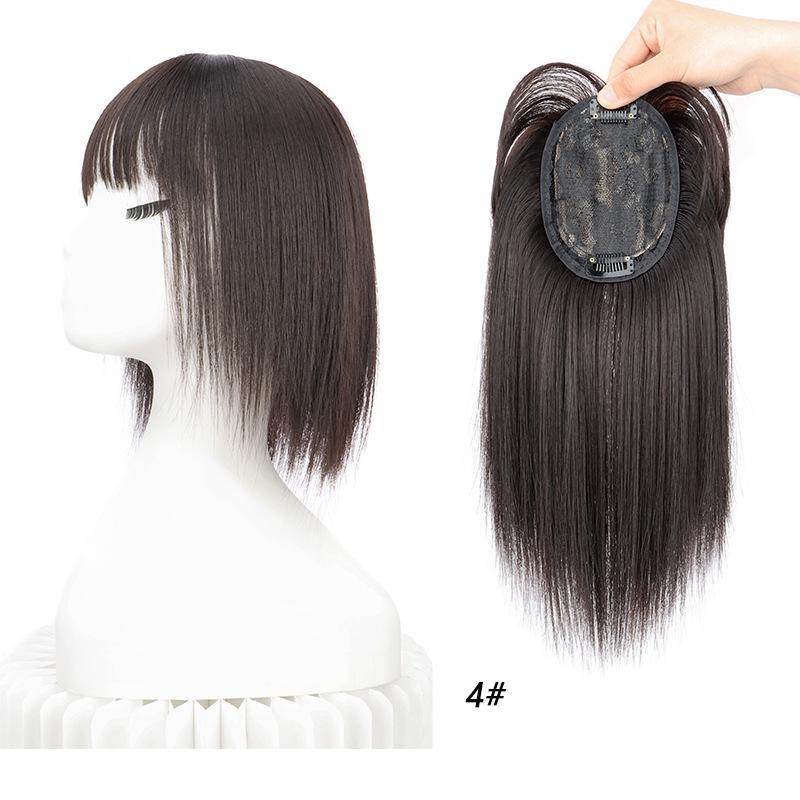 Hair Patch Wig: Synthetic Topper for White Hair Coverage