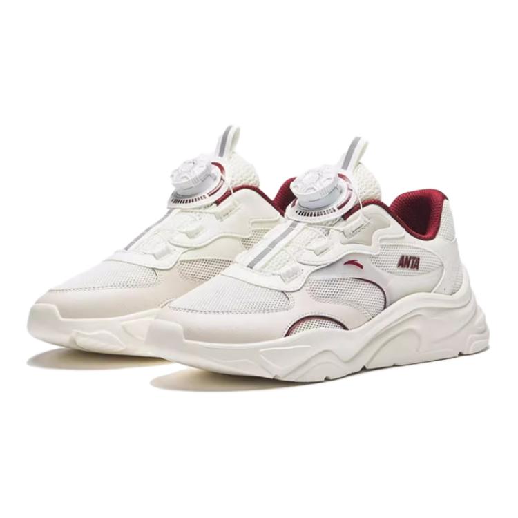 Anta Comfortable Versatile Non-Slip Durable Low-Top Kids Running Shoes Kids Sneakers White Gray A22438884-2