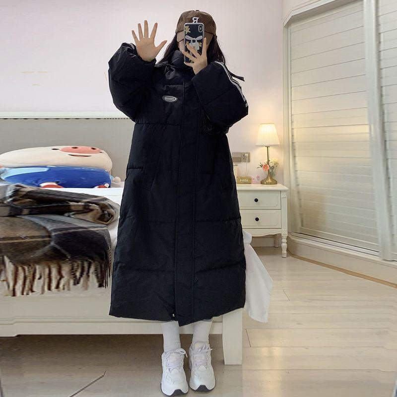 2025 Iarnă Femei Mărimi Mari Jachetă Lungă Peste Genunchi cu Puf de Gâscă