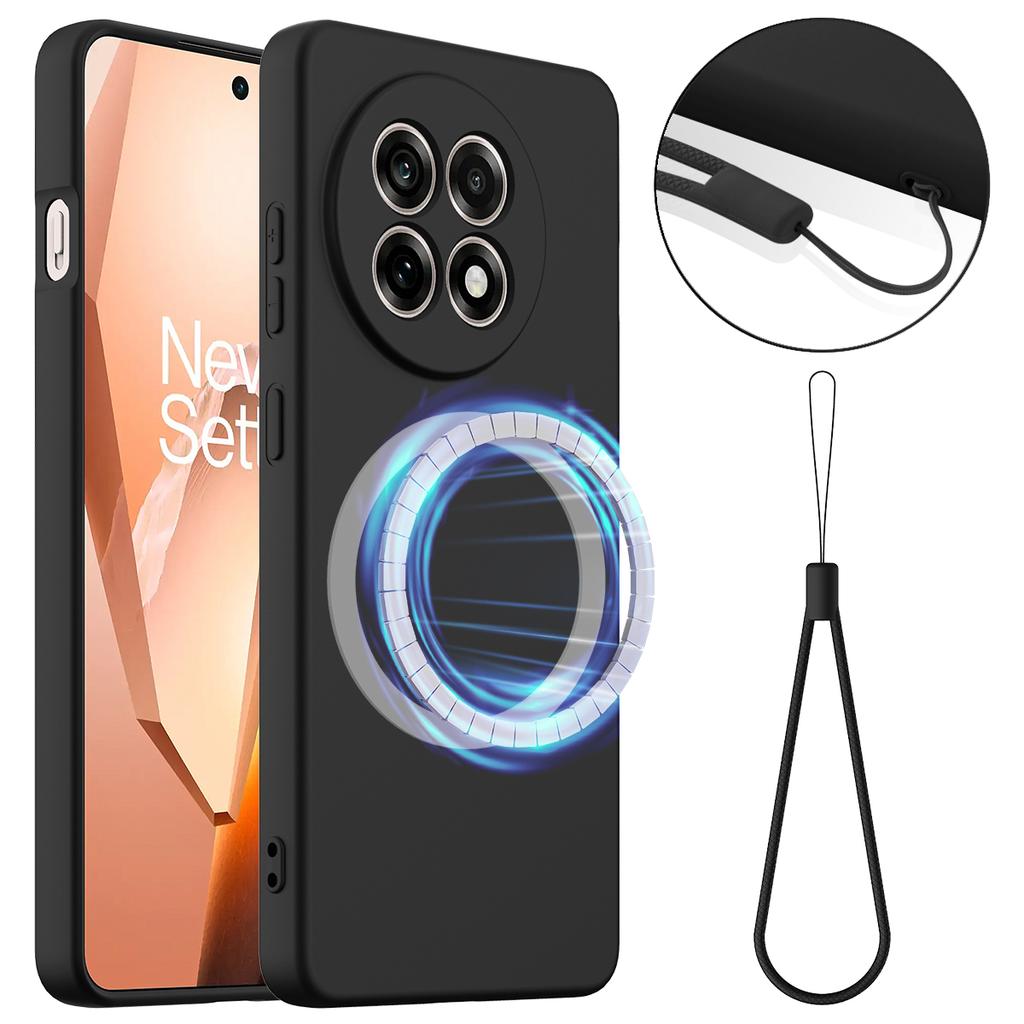 For OnePlus Ace 5 5G/OnePlus Ace 5 Pro 5G/OnePlus 13R 5G Magnetic Case Anti-Drop Liquid Silicone Phone Cover