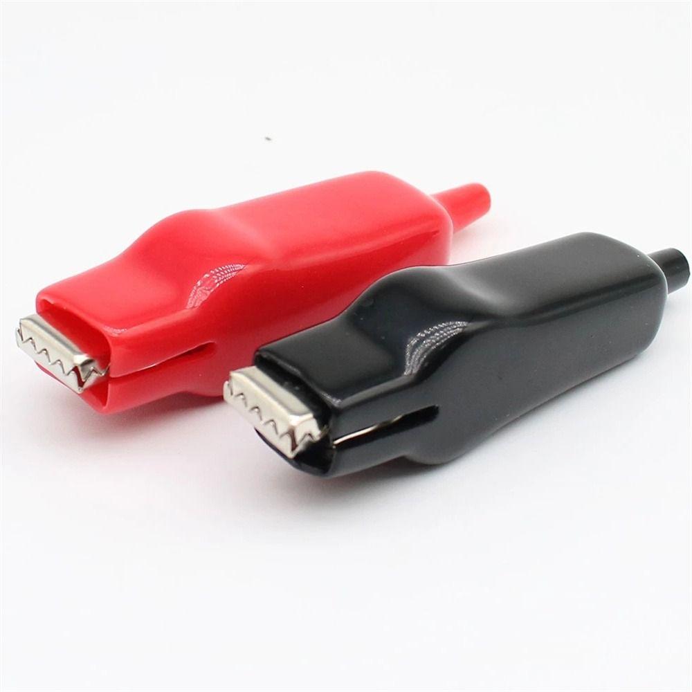 

Clips USB Charging Battery Wire Test Clip Alligator Clips Battery Crocodile Clips Spring Clips black&red-2pcs червоний/чорний