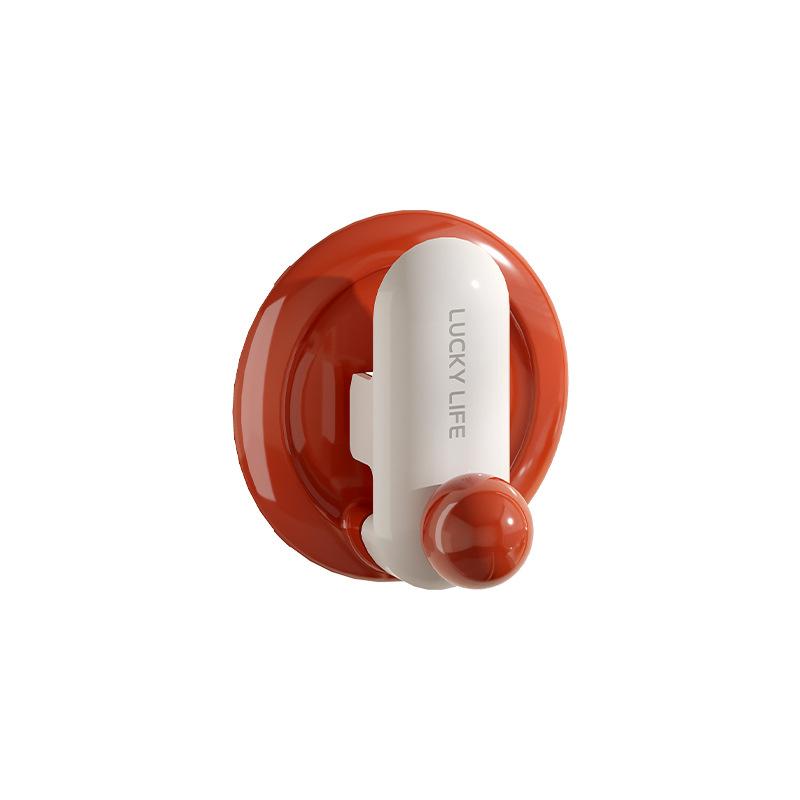 

Настенный держатель для зубной пасты Dopamine, без сверла, органайзер для ванной комнаты с регулируемыми зажимами для тюбиков для умывания лица, клейкая основа, экономящая место для хранения красный