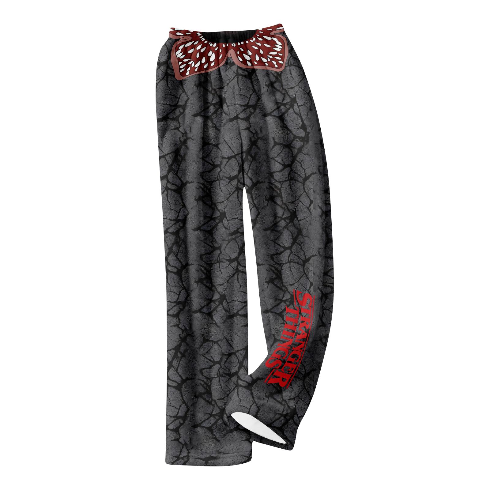 

Children s Fashionable Flannel Printed Long Pants Plush Casual Pants 150 червоний