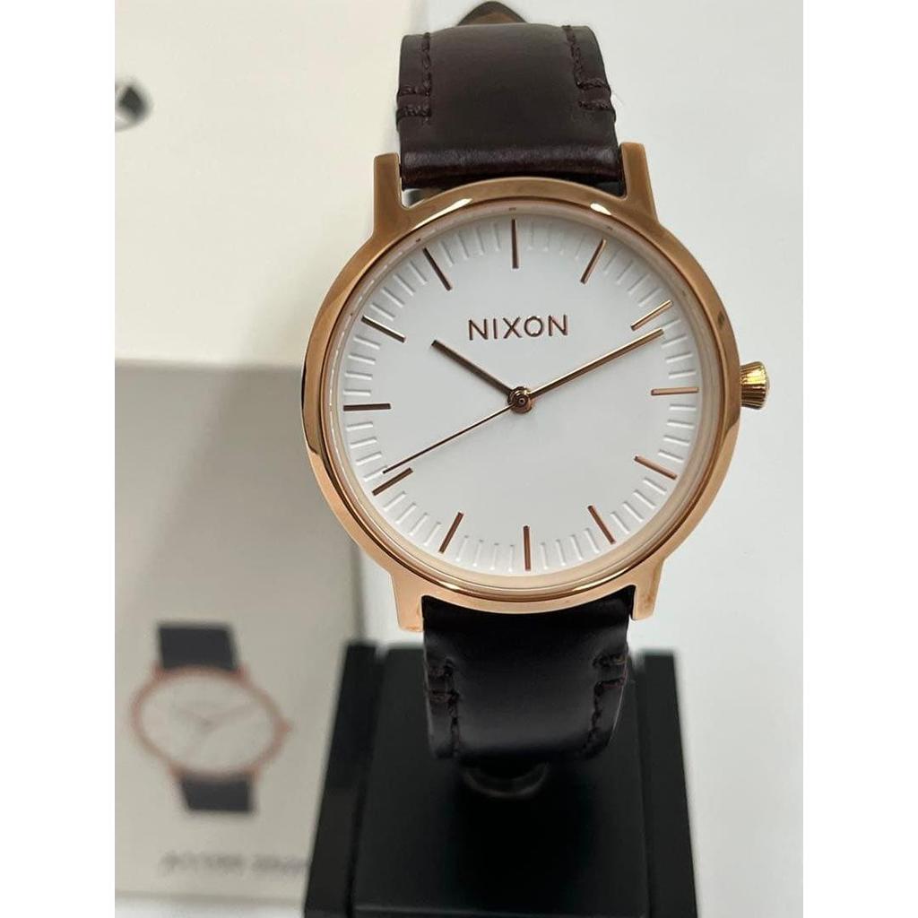 Used Nixon PORTER 35 LEATHER Portarose New Unused Limited Edition