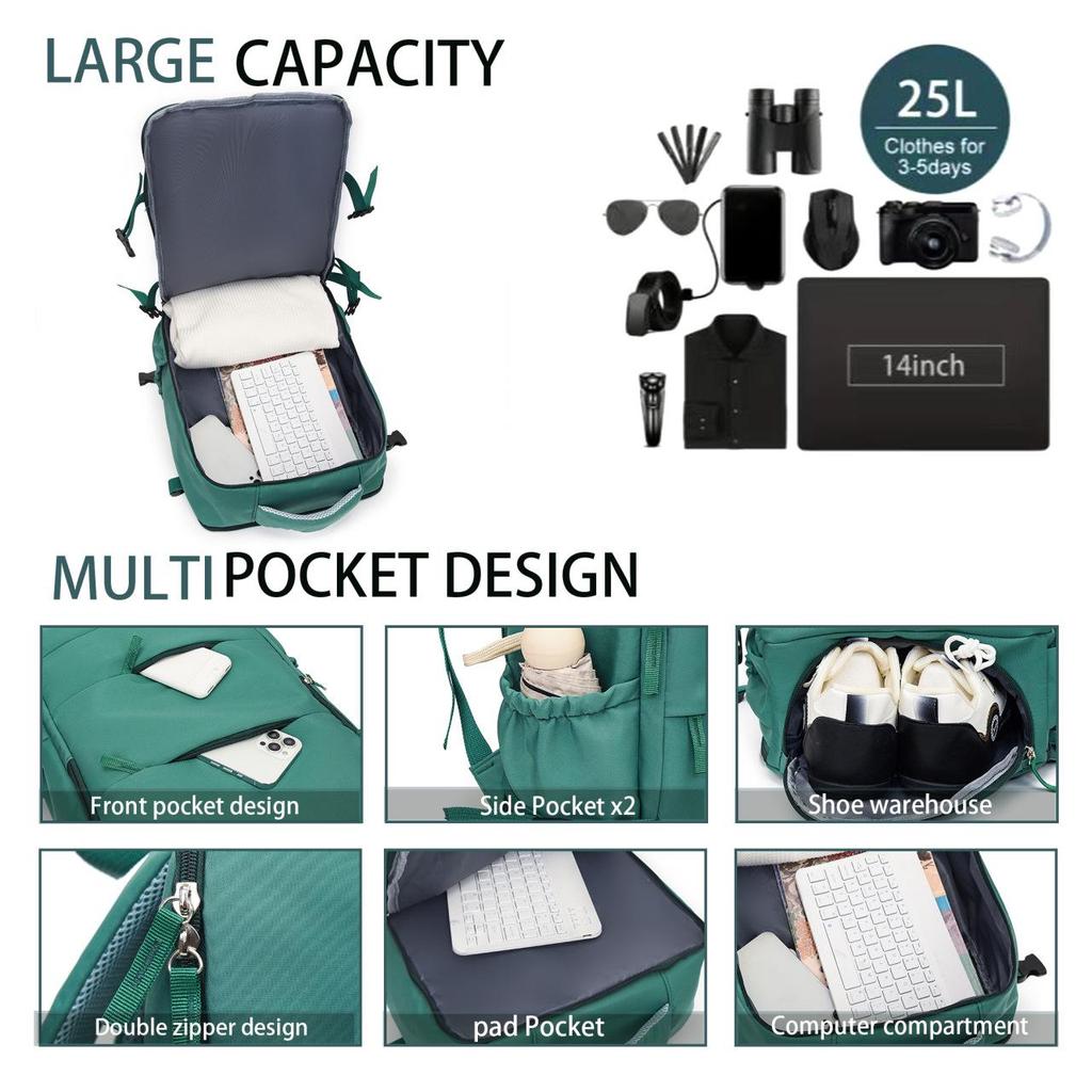 Women's Multi-Functional Large Capacity Backpack for Travel & Business - Double Shoulder Bag for Laptop & Students
