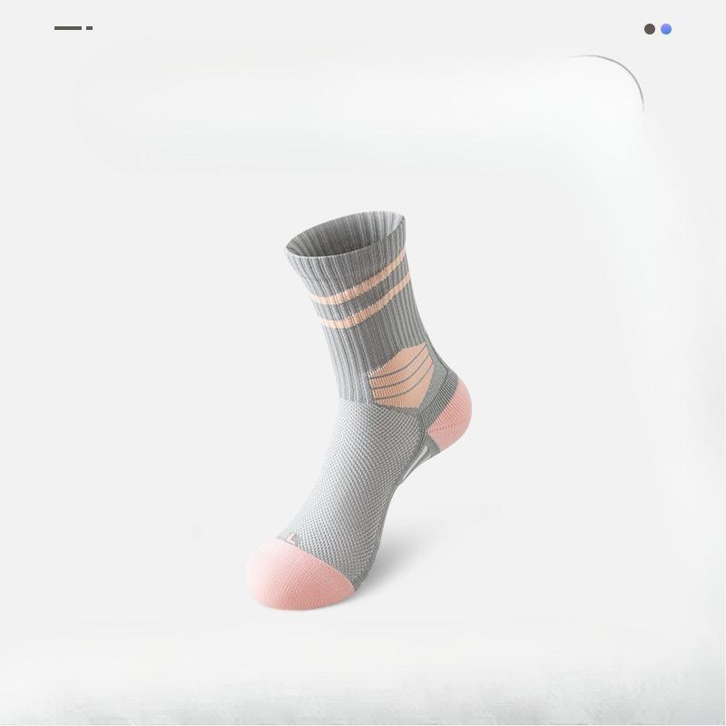 Badminton Socks, Women's Tennis Socks, Running Sports Socks, Ladies' Style, Towel Bottom, Anti-slip Mid-calf Socks