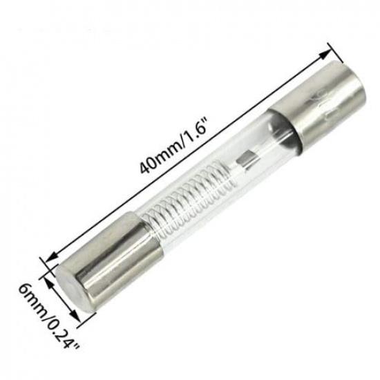(5 Pack) Microwave High Voltage Fuse 5KV 6x40mm (850mA (0.85A))