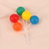 Colorful Macaron Cartoon Balloon Cake Toppers & Insert Cards for Kids' Baking Decor