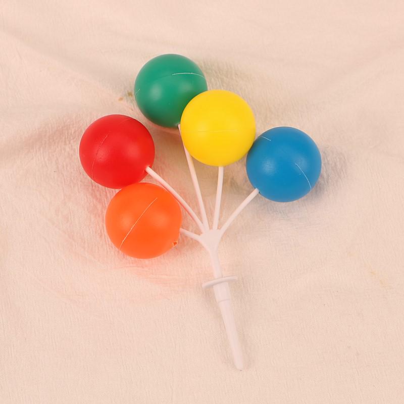 Colorful Macaron Cartoon Balloon Cake Toppers & Insert Cards for Kids' Baking Decor