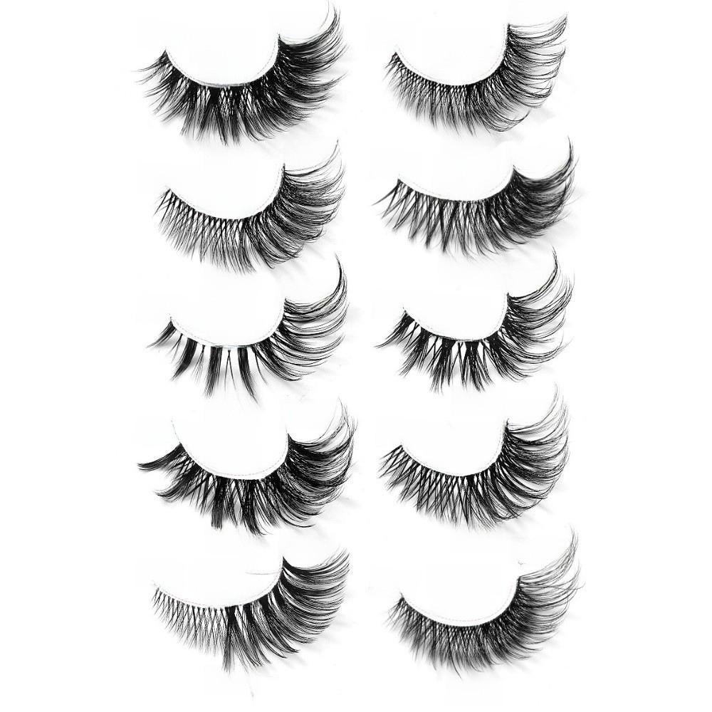 Winged End Cat Eye False Eyelashes Eye Elongated Faux Mink Lashes Fluffy Fake Lashes Cosplay