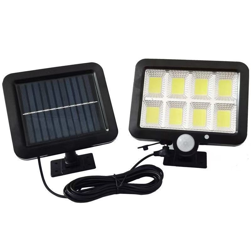 TYPE-C Motion Sensor Waterproof Outdoor Solar Courtyard Light, New Plastic Wall-mounted LED Mini Solar Garden Light