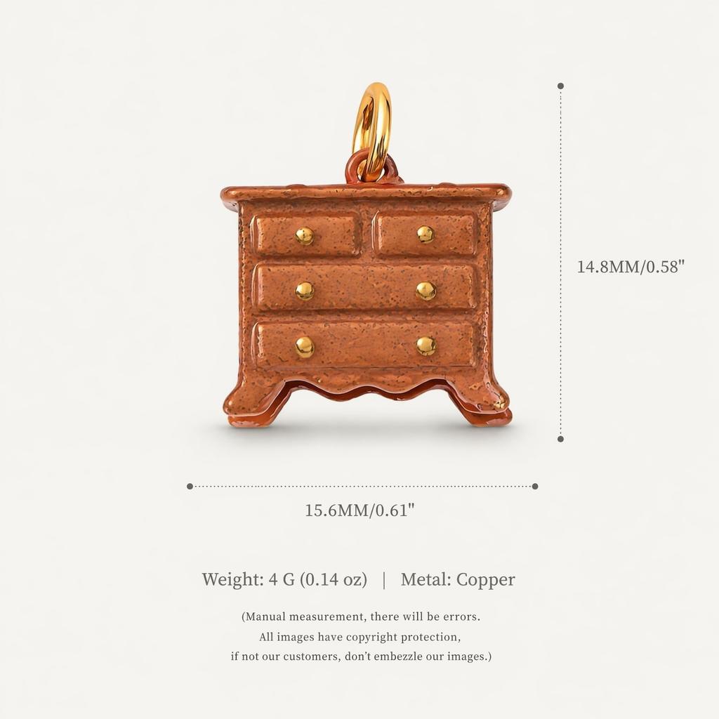 YML&Vintage Mini Furniture Pendants, Bathtub, Sofa, Vanity, Fireplace, DIY Alarm Clock, Charm Bracelet, Necklace Accessories