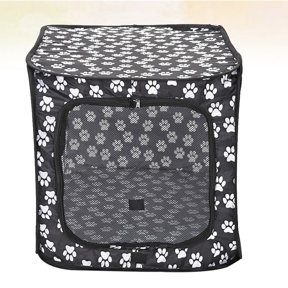 

Foldable Pet Tent Premium Material Dog House Playpen Kennels Cat Den Houses Shelter Animal Home Indoor Outdoor 87X47cm сірий