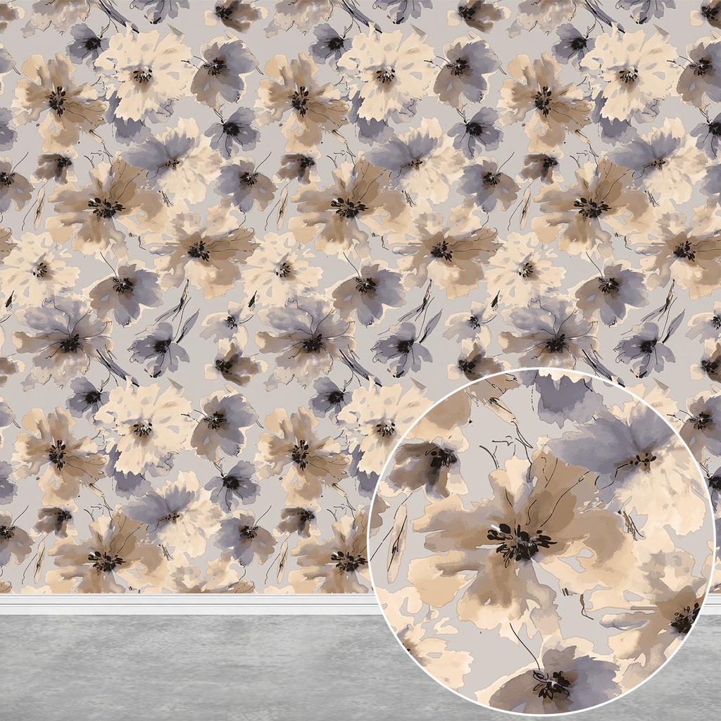 Watercolor Green Leaf Wallpaper Retro Peel And Stick Home Decor Contact Paper Classic Warm White Vinyl Removable Wallpaper