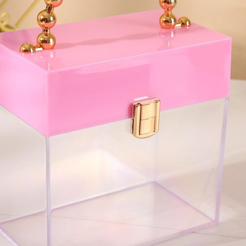 Clear Acrylic Plastic Jewelry Box Storage Box Cube Containers with Lids for Candy Pill and Tiny Jewelry and Chocolates Acrylic Candy Boxes