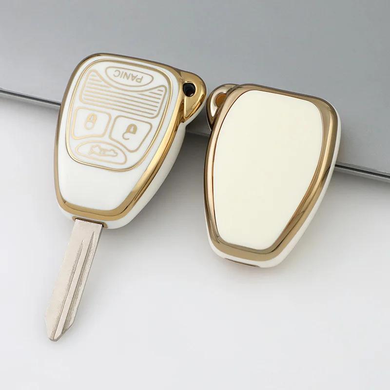 For Jeep Grand Cherokee Wrangler JK Commander for Dodge Nitro Calibe for Chrysler 300C Pacifica TPU Key Cover Case Cap