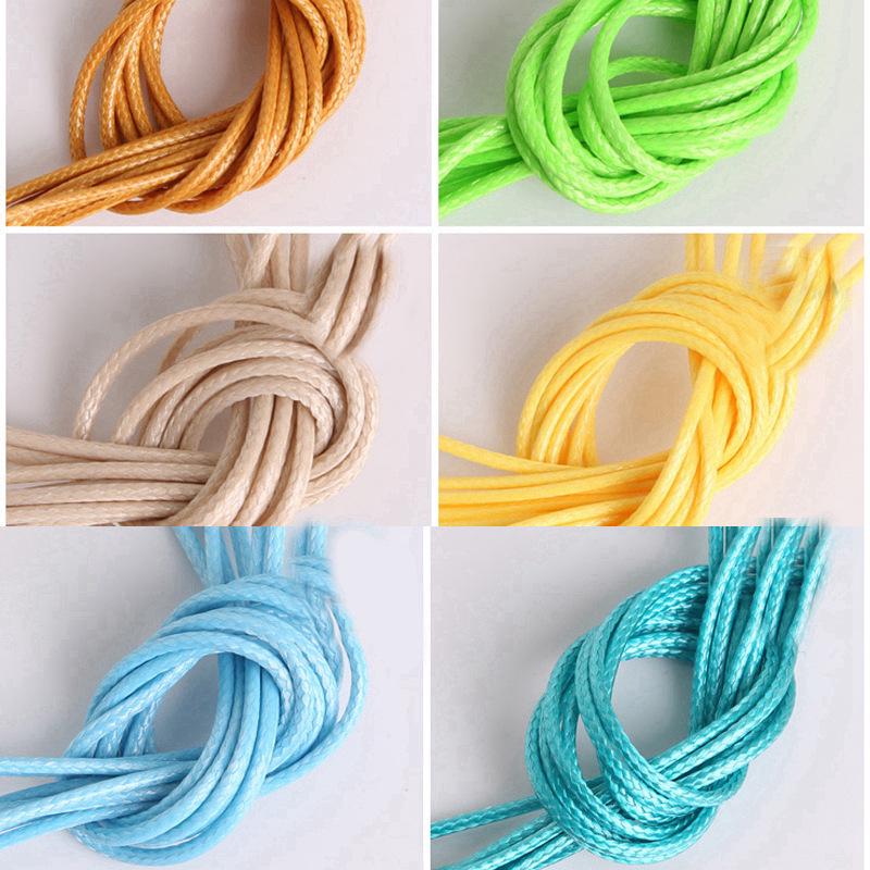 2mm Korean Waxed Cord Faux Leather Necklace Rope for DIY Jewelry Making & Bracelets.