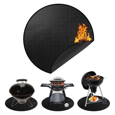 Feuerfeste Matte Outdoor Camping Runde Grill Pad Öl-Beweis Wasser-Beständig Wiederverwendbare Holz Brennen-Feuer-Pit Grill Matte