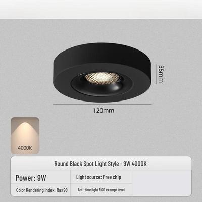Oeny Round Dimmable Surface-Mounted LED Spotlight