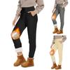 Womens High Waisted  Warm Comfy  Fleece Sweatpants Joggers Pants With Pockets