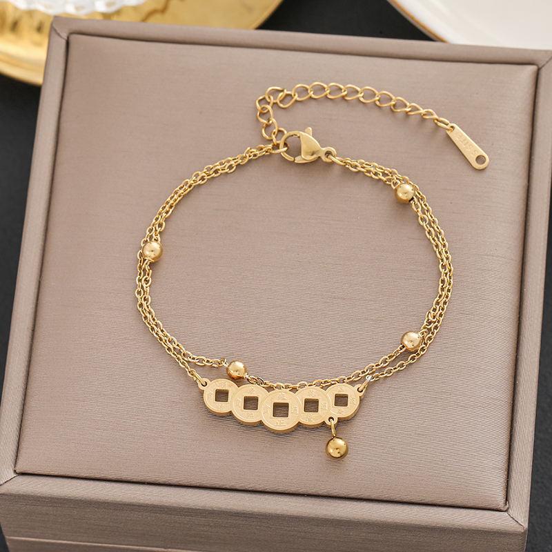 Women's Fashion Titanium Steel Bracelet: Elegant Japanese & Korean Design, Non-Fading Stainless Steel, Versatile Jewelry.