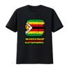 Zimbabwe T-Shirt Flagge S Simbabwisch Afrika Vintage Atmungsaktives Oberteil für den Alltag Weich Grafik Mann Bequem