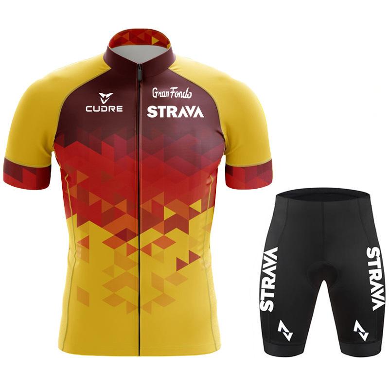 2022 event cycling suit Strava Tour de France short-sleeved overalls cycling suit