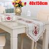 Embroidered Table Runner Tablecloth Lace Rectangle Dining Table Cloth For Party Kitchen Placemat Home Decor Dust Cover