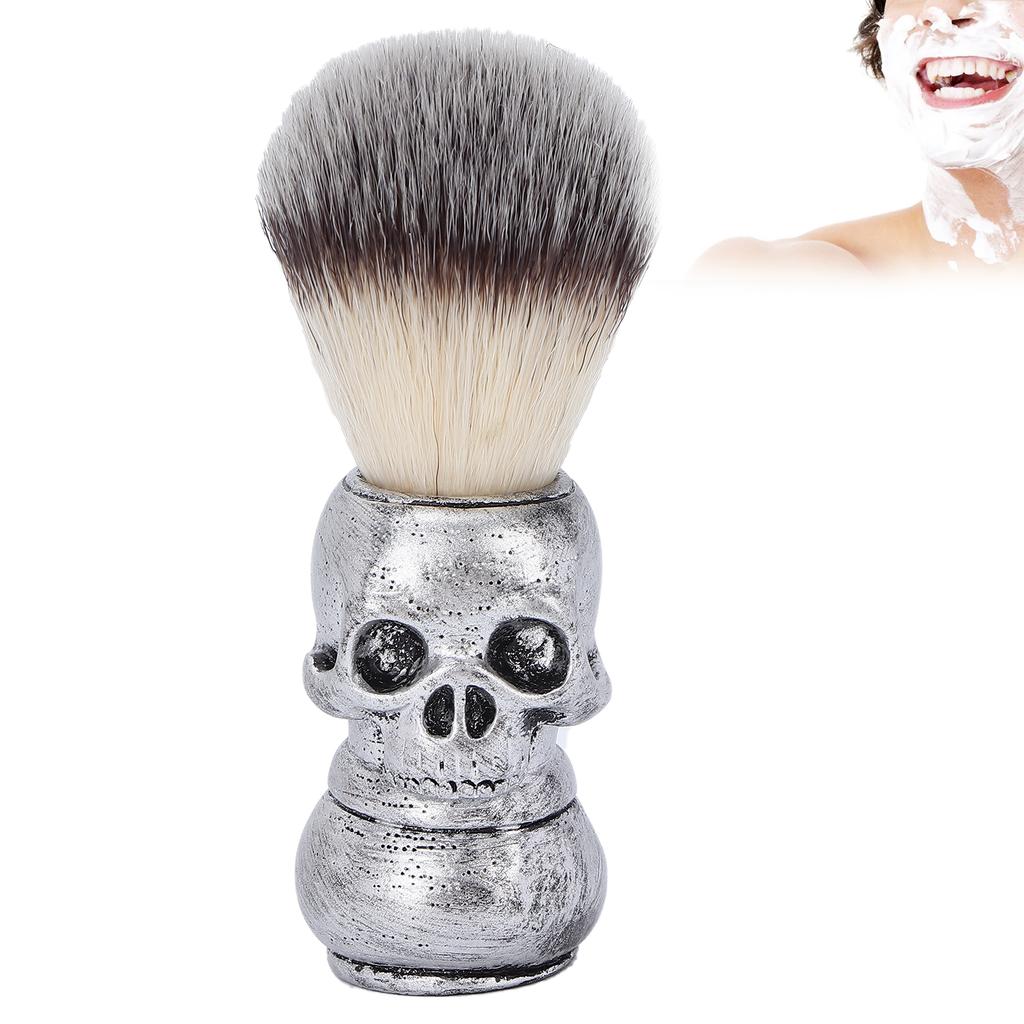 Men s Shaving Brush with Skeleton Shape Handle Facial Beard Cleaning Grooming Shave Tool