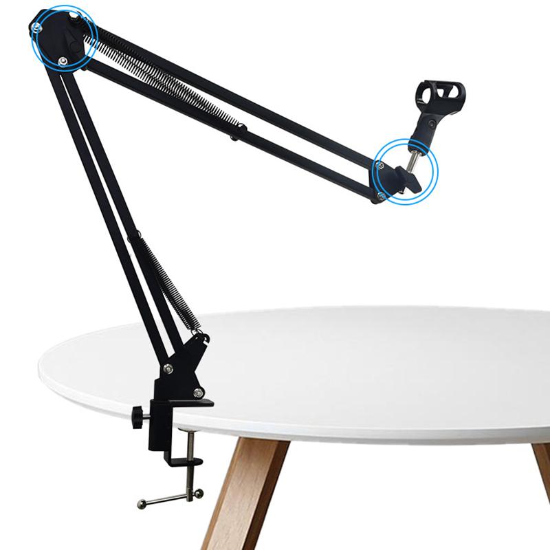 Articulated Arm Microphone Support Table Boom Mount for Micro Holder Desktop Microfno Tripod Stand for Mic Universal Holder