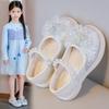 Girls Princess Crystal Shoes Spring Summer 2025 New Casual Rhinestone Soft Bottom Girls Performance Single Shoes