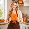 Halloween Silicone - 8 Cavity Pumpkin Shape, Food Grade, Easy Release, Baking for Chocolate Candy Soap