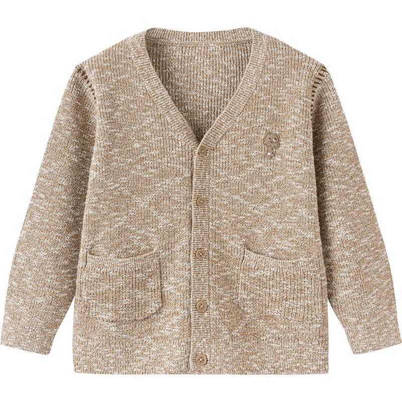 Balabala Boys' 2026 Autumn Cartoon V-Neck Cardigan