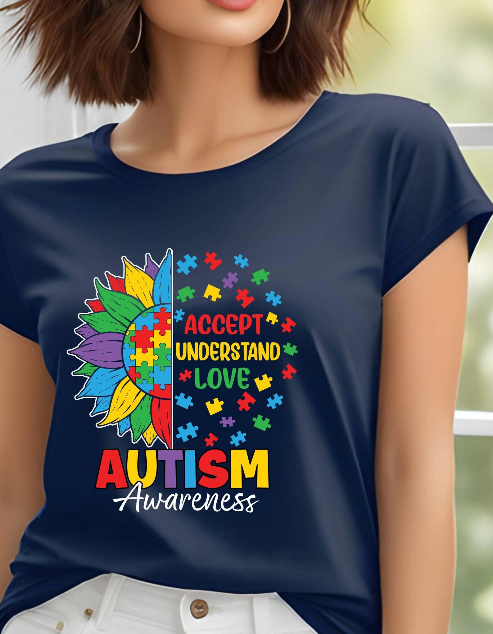 Autism Awareness Unisex Jersey Tee, Accept Understand Love Shirt, Support Autism, Comfortable Awareness Tee, Gift for Family M