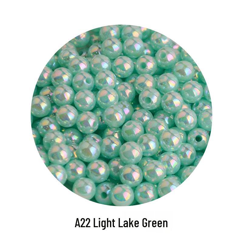 Iridescent AB Color Bubble Beads – Handmade for DIY Bracelets, Wedding Dress Accessories, and Imitation Pearls